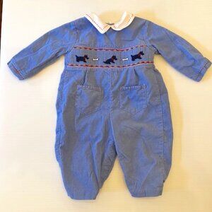 Carriage Boutique Baby Boy Smocked Romper 6M – Heirloom Holiday Outfit